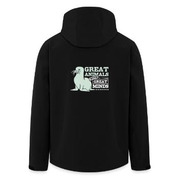 Grands animaux avec de grands esprits phoques - Veste softshell homme en polyester recyclé Stanley/Stella - noir - Dos - AI Model Male 185 light (185cm)