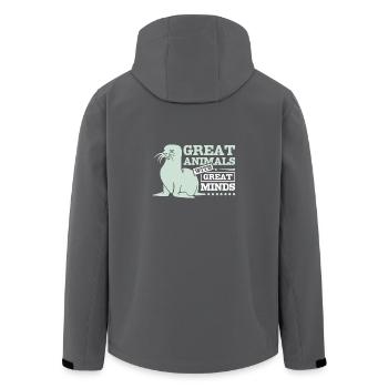 Great animals with great minds seals - Men’s Recycled Softshell Jacket by Stanley/Stella - anthracite - Back - AI Model Male 185 light (185cm)