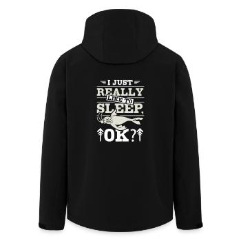 J’aime vraiment dormir ok - Veste softshell homme en polyester recyclé Stanley/Stella - noir - Dos - AI Model Male 185 light (185cm)