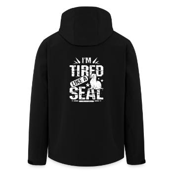 Je suis fatigué comme un phoque - Veste softshell homme en polyester recyclé Stanley/Stella - noir - Dos - AI Model Male 185 light (185cm)