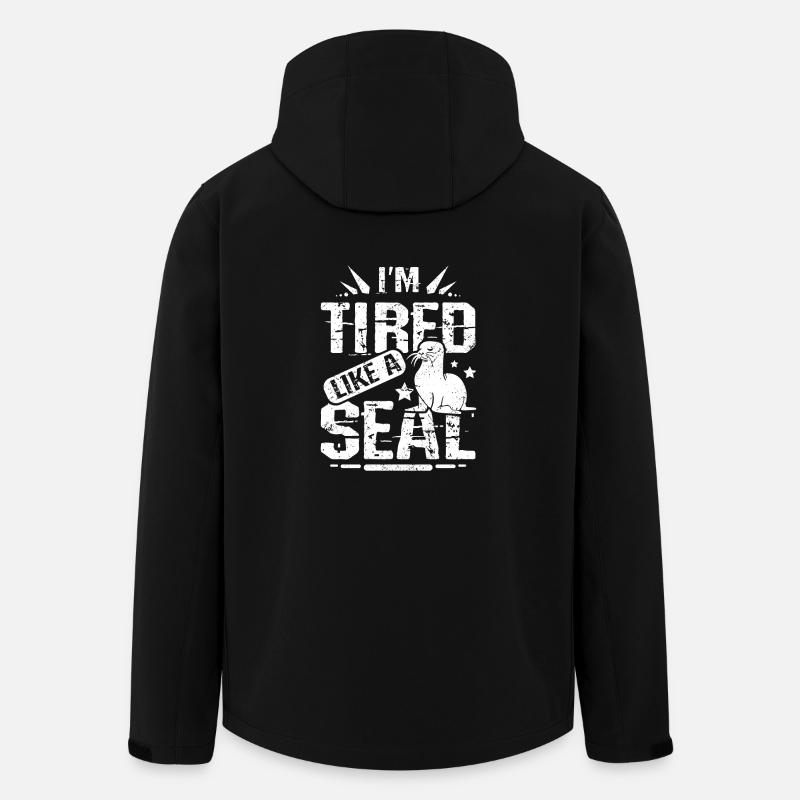 I'm tired like a seal - Recycelte Männer Softshell-Jacke von Stanley/Stella - Schwarz