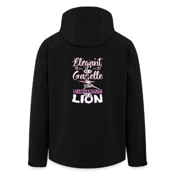 Elegant as a gazelle dangerous as a lion fencing - Recycelte Männer Softshell-Jacke von Stanley/Stella - Schwarz - Hinten - AI Model Male 185 light (185cm)