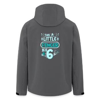 6th birthday this little fencer is 6 years old - Men’s Recycled Softshell Jacket by Stanley/Stella - anthracite - Back - AI Model Male 185 light (185cm)