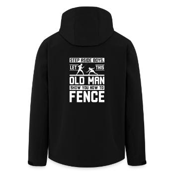 Let this old man show you how to fence - Recycelte Männer Softshell-Jacke von Stanley/Stella - Schwarz - Hinten - AI Model Male 185 light (185cm)