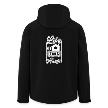 La vie est meilleure dans ma propre maison - Veste softshell homme en polyester recyclé Stanley/Stella - noir - Dos - AI Model Male 185 light (185cm)