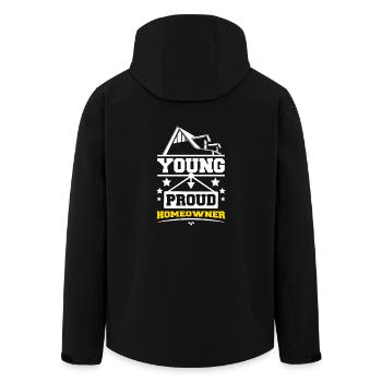 Jeune propriétaire fier - Veste softshell homme en polyester recyclé Stanley/Stella - noir - Dos - AI Model Male 185 light (185cm)