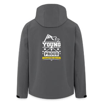 Jeune propriétaire fier - Veste softshell homme en polyester recyclé Stanley/Stella - charbon - Dos - AI Model Male 185 light (185cm)