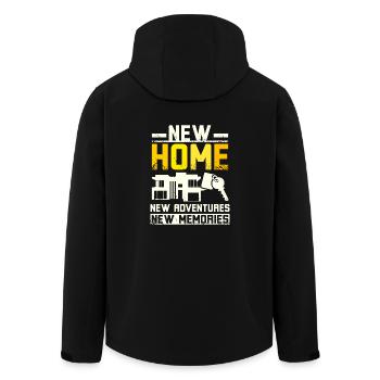 Nouvelle maison nouvelle aventure ne souvenirs - Veste softshell homme en polyester recyclé Stanley/Stella - noir - Dos - AI Model Male 185 light (185cm)