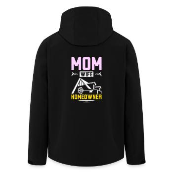 Maman femme propriétaire - Veste softshell homme en polyester recyclé Stanley/Stella - noir - Dos - AI Model Male 185 light (185cm)