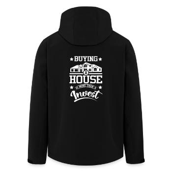 Acheter une maison est plus qu’un investissement - Veste softshell homme en polyester recyclé Stanley/Stella - noir - Dos - AI Model Male 185 light (185cm)