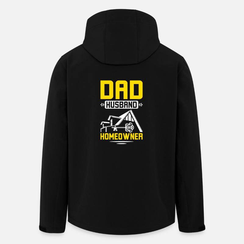 Papa mari propriétaire - Veste softshell homme en polyester recyclé Stanley/Stella - noir