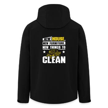 New house new furniture new things to clean - Men’s Recycled Softshell Jacket by Stanley/Stella - black - Back - AI Model Male 185 light (185cm)