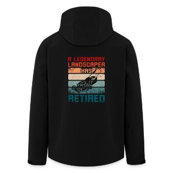 Un paysagiste légendaire a pris sa retraite - Veste softshell homme en polyester recyclé Stanley/Stella - noir - Dos - AI Model Male 185 light (185cm)