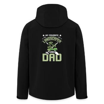 Mon paysagiste préféré m’appelle papa - Veste softshell homme en polyester recyclé Stanley/Stella - noir - Dos - AI Model Male 185 light (185cm)