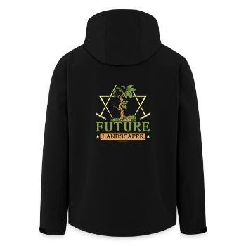 Futur paysagiste - Veste softshell homme en polyester recyclé Stanley/Stella - noir - Dos - AI Model Male 185 light (185cm)