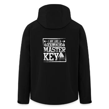 I'm like a walking master key locksmith - Recycelte Männer Softshell-Jacke von Stanley/Stella - Schwarz - Hinten - AI Model Male 185 light (185cm)