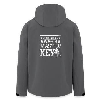 I'm like a walking master key locksmith - Recycelte Männer Softshell-Jacke von Stanley/Stella - Anthrazit - Hinten - AI Model Male 185 light (185cm)