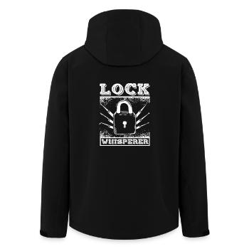 Lock whisperer locksmith - Recycelte Männer Softshell-Jacke von Stanley/Stella - Schwarz - Hinten - AI Model Male 185 light (185cm)