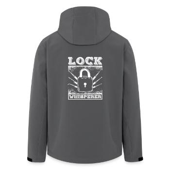 Lock whisperer locksmith - Recycelte Männer Softshell-Jacke von Stanley/Stella - Anthrazit - Hinten - AI Model Male 185 light (185cm)