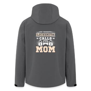 My favorite locksmith calls me mom - Recycelte Männer Softshell-Jacke von Stanley/Stella - Anthrazit - Hinten - AI Model Male 185 light (185cm)