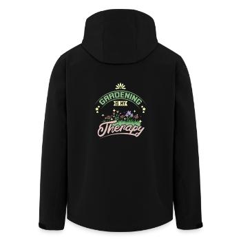 Gardening is my therapy - Recycelte Männer Softshell-Jacke von Stanley/Stella - Schwarz - Hinten - AI Model Male 185 light (185cm)