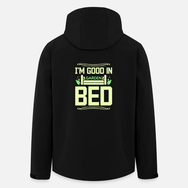 I'm good in garden bed - Recycelte Männer Softshell-Jacke von Stanley/Stella - Schwarz