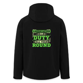 Paysagiste en service toute l’année - Veste softshell homme en polyester recyclé Stanley/Stella - noir - Dos - AI Model Male 185 light (185cm)