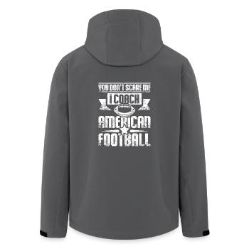 Tu ne me fais pas peur j’entraîne le football américain - Veste softshell homme en polyester recyclé Stanley/Stella - charbon - Dos - AI Model Male 185 light (185cm)