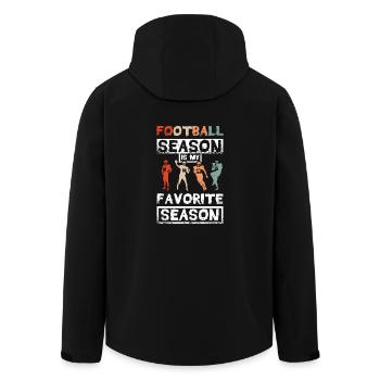 Football season is my favorite season - Recycelte Männer Softshell-Jacke von Stanley/Stella - Schwarz - Hinten - AI Model Male 185 light (185cm)