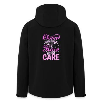Cheer jumping hair don't care - Recycelte Männer Softshell-Jacke von Stanley/Stella - Schwarz - Hinten - AI Model Male 185 light (185cm)