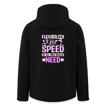 Flexibility and speed cheer girl - Recycelte Männer Softshell-Jacke von Stanley/Stella - Schwarz - Hinten - AI Model Male 185 light (185cm)