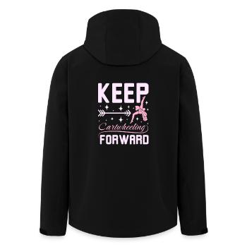 Keep catwheelig forward - Recycelte Männer Softshell-Jacke von Stanley/Stella - Schwarz - Hinten - AI Model Male 185 light (185cm)