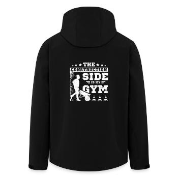 Le côté construction est ma salle de sport - Veste softshell homme en polyester recyclé Stanley/Stella - noir - Dos - AI Model Male 185 light (185cm)