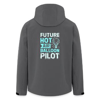 Future hot air balloon - Recycelte Männer Softshell-Jacke von Stanley/Stella - Anthrazit - Hinten - AI Model Male 185 light (185cm)
