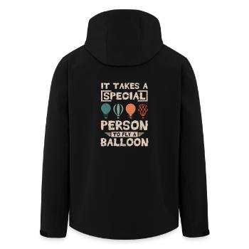 Il faut une personne spéciale pour piloter un ballon - Veste softshell homme en polyester recyclé Stanley/Stella - noir - Dos - AI Model Male 185 light (185cm)