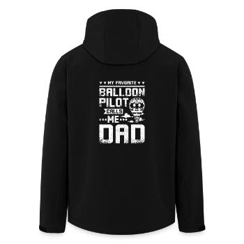 Mon pilote de ballon préféré m’appelle papa - Veste softshell homme en polyester recyclé Stanley/Stella - noir - Dos - AI Model Male 185 light (185cm)