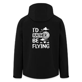 Je préfère piloter une montgolfière - Veste softshell homme en polyester recyclé Stanley/Stella - noir - Dos - AI Model Male 185 light (185cm)