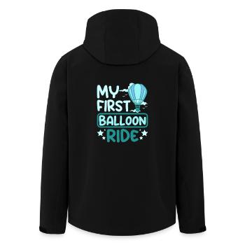 Enfants mon premier tour en montgolfière - Veste softshell homme en polyester recyclé Stanley/Stella - noir - Dos - AI Model Male 185 light (185cm)