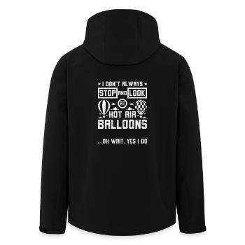Arrêtez-vous et regardez les montgolfières - Veste softshell homme en polyester recyclé Stanley/Stella - noir - Dos - AI Model Male 185 light (185cm)