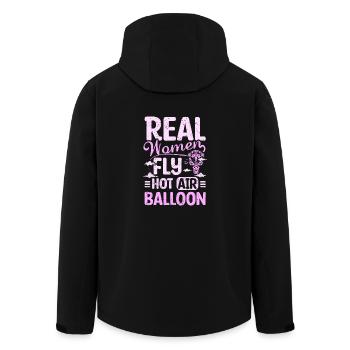 Les femmes pilotent une montgolfière - Veste softshell homme en polyester recyclé Stanley/Stella - noir - Dos - AI Model Male 185 light (185cm)