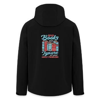 Lies Bücher und Ignoriere all deine Erwachsenen - Recycelte Männer Softshell-Jacke von Stanley/Stella - Schwarz - Hinten - AI Model Male 185 light (185cm)