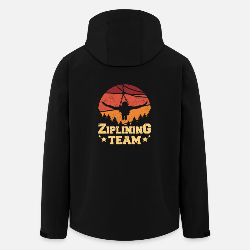 Ziplining team - Men’s Recycled Softshell Jacket by Stanley/Stella - black