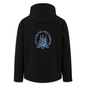 La vie est meilleure autour du feu de camp - Veste softshell homme en polyester recyclé Stanley/Stella - noir - Dos - AI Model Male 185 light (185cm)