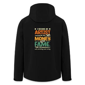 Funny Money and fame artist - Recycelte Männer Softshell-Jacke von Stanley/Stella - Schwarz - Hinten - AI Model Male 185 light (185cm)