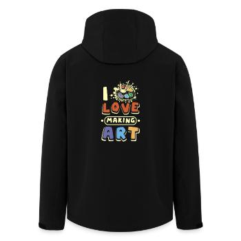 Artist painter I love makeing art - Recycelte Männer Softshell-Jacke von Stanley/Stella - Schwarz - Hinten - AI Model Male 185 light (185cm)