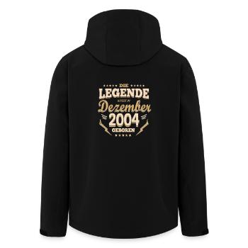 Dezember 2004 Geburtstag Sprüche - Recycelte Männer Softshell-Jacke von Stanley/Stella - Schwarz - Hinten - AI Model Male 185 light (185cm)
