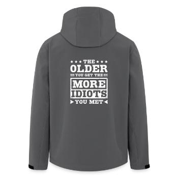 The older you get the more idiots you met - Men’s Recycled Softshell Jacket by Stanley/Stella - black - Back - AI Model Male 185 light (185cm)
