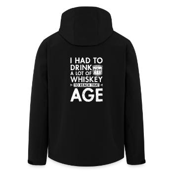 Drink a lot of whiskey to reach that age - Men’s Recycled Softshell Jacket by Stanley/Stella - black - Back - AI Model Male 185 light (185cm)