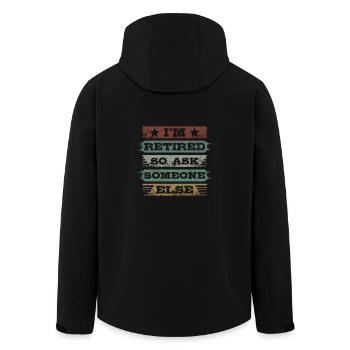 I'm retired so ask someone else - Men’s Recycled Softshell Jacket by Stanley/Stella - black - Back - AI Model Male 185 light (185cm)