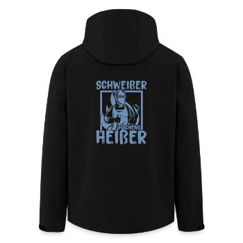 Schweißer machens heißer - Recycelte Männer Softshell-Jacke von Stanley/Stella - Schwarz - Hinten - AI Model Male 185 light (185cm)